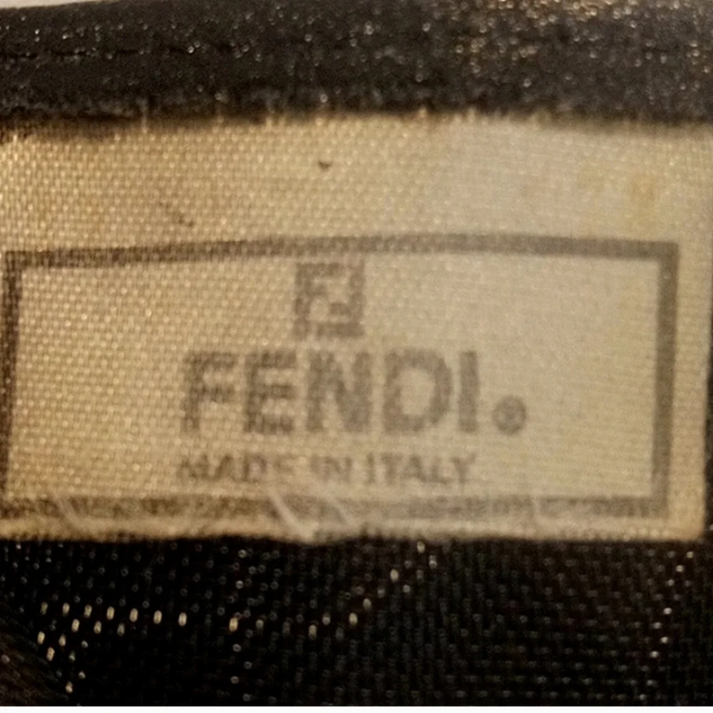 SOLD FENDI AUTHENIC VINTAGE BAG! Made it Italy! Black bag leather & Black mesh! - Picture 3 of 7